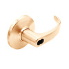 9K37W14DS3611LM Best 9K Series Institutional Cylindrical Lever Locks with Curved with Return Lever Design Accept 7 Pin Best Core in Bright Bronze
