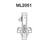 ML2051-DSR-629-CL7-LH Corbin Russwin ML2000 Series IC 7-Pin Less Core Mortise Office Locksets with Dirke Lever in Bright Stainless Steel