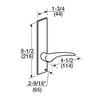 ML2055-DSR-618-LH-M31 Corbin Russwin ML2000 Series Mortise Classroom Trim Pack with Dirke Lever in Bright Nickel