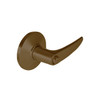 9K50LL16DS3690LM Best 9K Series Hospital Privacy Heavy Duty Cylindrical Lever Locks with Curved Without Return Lever Design in Dark Bronze