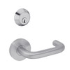 MSS-R-T-09-626 TownSteel Double Cylinder Apartment / Exit / Public Toilet Heavy Duty Sectional Mortise Lock with Tango Lever in Satin Chrome