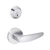MSS-L-G-33-625-IC TownSteel Double Cylinder Intruder Deadbolt Heavy Duty Low Sectional Mortise Lock with Gala Lever Prep for SFIC in Bright Chrome