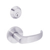 MSS-R-Q-14-629 TownSteel Double Cylinder Storeroom Heavy Duty Sectional Mortise Lock with Quest Lever in Bright Stainless Steel
