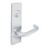 MSE-R-T-06-629-IC TownSteel Single Cylinder Holdback Heavy Duty Low Escutcheon Mortise Lock with Tango Lever Prep for SFIC in Bright Stainless Steel