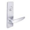 MSE-R-G-12-625 TownSteel Single Cylinder Dormitory / Exit Heavy Duty Low Escutcheon Mortise Lock with Gala Lever in Bright Chrome