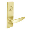 MSE-L-G-13-606 TownSteel Single Cylinder Dormitory / Exit Heavy Duty Low Escutcheon Mortise Lock with Gala Lever in Satin Brass