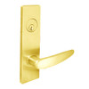 MSE-L-G-29-605-IC TownSteel Single Cylinder Classroom Deadbolt Heavy Duty Low Escutcheon Mortise Lock with Gala Lever Prep for SFIC in Bright Brass