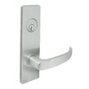 MSE-R-Q-13-625-IC TownSteel Single Cylinder Dormitory / Exit Heavy Duty Low Escutcheon Mortise Lock with Quest Lever Prep for SFIC in Bright Chrome