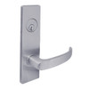 MSE-L-Q-81-606-IC TownSteel Single Cylinder Hotel Privacy Heavy Duty Low Escutcheon Mortise Lock with Quest Lever Prep for SFIC in Satin Brass
