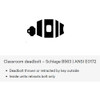 B563FL-606 Schlage Fire Rated Grade 2 Classroom Deadbolt Lock with Less Core in Satin Brass