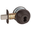 B563FB-613 Schlage Fire Rated Grade 2 Classroom Deadbolt Lock with Less SFIC in Oil Rubbed Bronze