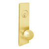 MSE-R-R-13-605 TownSteel Single Cylinder Dormitory / Exit Heavy Duty Low Escutcheon Mortise Lock with Regal Knob in Bright Brass