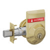 B562L-606-IS-OCC Schlage Grade 2 Double Cylinder Deadbolt with Less Core and Inside Indicator in Satin Brass