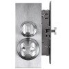 MRX-E-K-02-630 TownSteel Heavy Duty Anti-Ligature Privacy - Bathroom with deadbolt x knobs Mortise Lock Non Keyed with Escutcheon Trim in Satin Stainless Steel