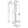 1877-628 Adams Rite Flushbolt Dimensional View