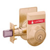 B660P-612-OS-LOC-IS-OCC Schlage Grade 1 Single Cylinder Deadbolt with Dual Indicator in Satin Bronze