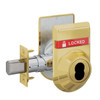 B660J-605-OS-LOC-IS-OCC Schlage Grade 2 Single Cylinder Deadbolt with FSIC Prep, Less Core Dual Indicator in Bright Brass