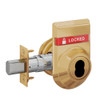 B663B-612-OS-LOC Schlage Grade 3 Classroom Deadbolt, Keyed Outside - Classroom Thumbturn Inside, SFIC Prep, Less Core, Outside Indicator in Satin Bronze