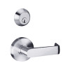 MSS-121-S-625 TownSteel Single Cylinder Function, 3-Position Monitoring, Fail Safe (12VDC) Mortise Electrified Sectional Lock with Sentinel Lever in Bright Chrome