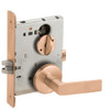LV9040-01B-612 Schlage L Series Vandlgard - Privacy Commercial Mortise Lock with 01 Cast Lever - B Rose Design in Satin Bronze