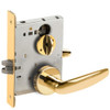 LV9040-07B-605 Schlage L Series Vandlgard - Privacy Commercial Mortise Lock with 07 Cast Lever - B Rose Design in Bright Brass