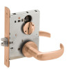 LV9040-17A-612 Schlage L Series Vandlgard - Privacy Commercial Mortise Lock with 17 Cast Lever - A Rose Design in Satin Bronze