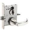 LV9040-17A-625 Schlage L Series Vandlgard - Privacy Commercial Mortise Lock with 17 Cast Lever - A Rose Design in Bright Chrome