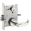 L9050P-17A-625-RX Schlage L Series Entrance Commercial - Request to Exit Mortise Lock with 17 Cast Lever - A Rose Design in Bright Chrome
