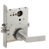 L9050L-01A-626-LX Schlage L Series Less Cylinder Entrance Commercial - Latchbolt Mortise Lock with 01 Cast Lever - A Rose Design in Satin Chrome