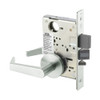 AUR8812-2FL-618-LC Yale 8800FL Series Less Cylinder Mortise Classroom Security Deadbolt Locks with Augusta Lever in Bright Nickel