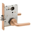 L9050L-02A-612-RX Schlage L Series Less Cylinder Entrance Commercial - Request to Exit Mortise Lock with 02 Cast Lever - A Rose Design in Satin Bronze