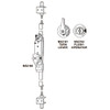 MS2182-09-121 Adams Rite Flushbolt in Dark Bronze Anodized Finish