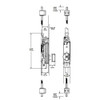 MS2182-09-121 Adams Rite Flushbolt Dimensional View