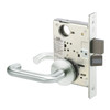 CRR8860FL-618-ISFICLC Yale 8800FL Series Single Cylinder with Deadbolt Mortise Entrance or Storeroom Lock with Indicator with Carmel Lever Lock Prepped for SFIC in Bright Nickel