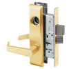AUCN8830-2FL-606-LC Yale 8800FL Series Less Cylinder Mortise Asylum Locks with Augusta Lever in Satin Brass