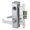 AUCN8811-2FL-625-LC Yale 8800FL Series Less Cylinder Mortise Classroom Deadbolt Locks with Augusta Lever in Bright Chrome