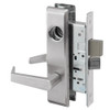 AUCN8860-2FL-630-LC Yale 8800FL Series Less Cylinder with Deadbolt Mortise Entrance or Storeroom Lock with Indicator with Augusta Lever in Satin Stainless Steel