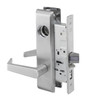 AUCN8807FL-625-ICLC Yale 8800FL Series Single Cylinder Mortise Entrance Locks with Augusta Lever Lock Prepped LFIC in Bright Chrome