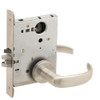 L9050L-17A-619-RX Schlage L Series Less Cylinder Entrance Commercial - Request to Exit Mortise Lock with 17 Cast Lever - A Rose Design in Satin Nickel