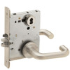 L9050J-03A-619-LX Schlage L Series Entrance Commercial - Latchbolt Monitor Mortise Lock with 03 Cast Lever - A Rose Design Prepped for FSIC in Satin Nickel