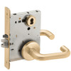 L9050J-03B-606-LX Schlage L Series Entrance Commercial - Latchbolt Monitor Mortise Lock with 03 Cast Lever - B Rose Design Prepped for FSIC in Satin Brass