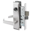 AUCN8860-2FL-629-ICLC Yale 8800FL Series Double Cylinder with Deadbolt Mortise Entrance or Storeroom Lock with Indicator with Augusta Lever Lock Prepped LFIC in Bright Stainless Steel