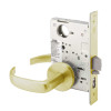 PBR8861FL-606-LC Yale 8800FL Series Less Cylinder with Deadbolt Mortise Dormitory or Storeroom Lock with Indicator with Pacific Beach Lever in Satin Brass