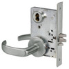 PBR8833FL-619-SFICLC Yale 8800FL Series Single Cylinder Mortise Exit Locks with Pacific Beach Lever Lock Prepped SFIC in Satin Nickel