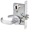 PBR8833FL-625-SFICLC Yale 8800FL Series Single Cylinder Mortise Exit Locks with Pacific Beach Lever Lock Prepped SFIC in Bright Chrome