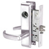 PBCN8808FL-629-LC Yale 8800FL Series Less Cylinder Mortise Classroom Locks with Pacific Beach Lever in Bright Stainless Steel