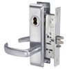 PBCN8829FL-626-ICLC Yale 8800FL Series Single Cylinder Mortise Closet Locks with Pacific Beach Lever Lock Prepped LFIC in Satin Chrome