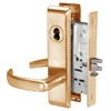 PBCN8808-2FL-612-ICLC Yale 8800FL Series Double Cylinder Mortise Classroom Locks with Pacific Beach Lever Lock Prepped LFIC in Satin Bronze