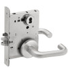 L9050B-03B-630-LX Schlage L Series Entrance Commercial - Latchbolt Monitor Mortise Lock with 03 Cast Lever Design Prepped for SFIC in Satin Stainless Steel