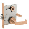 L9050B-06A-612-LX Schlage L Series Entrance Commercial - Latchbolt Monitor Mortise Lock with 06 Cast Lever Design Prepped for SFIC in Satin Bronze
